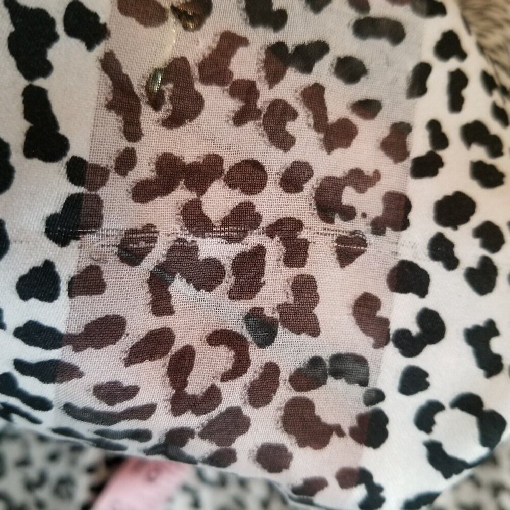 Scarf Women Wrap Rectangle Leopard Animal Print Black White 12 x 61 Cheetah Cat - Picture 12 of 12